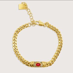 Raena Stones Jewelry Bella Bracelet in Gold-Red